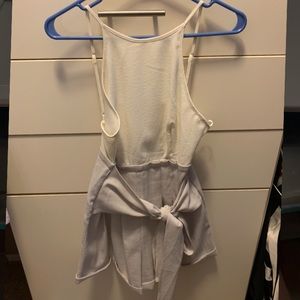 LuLus Reverse White Romper
